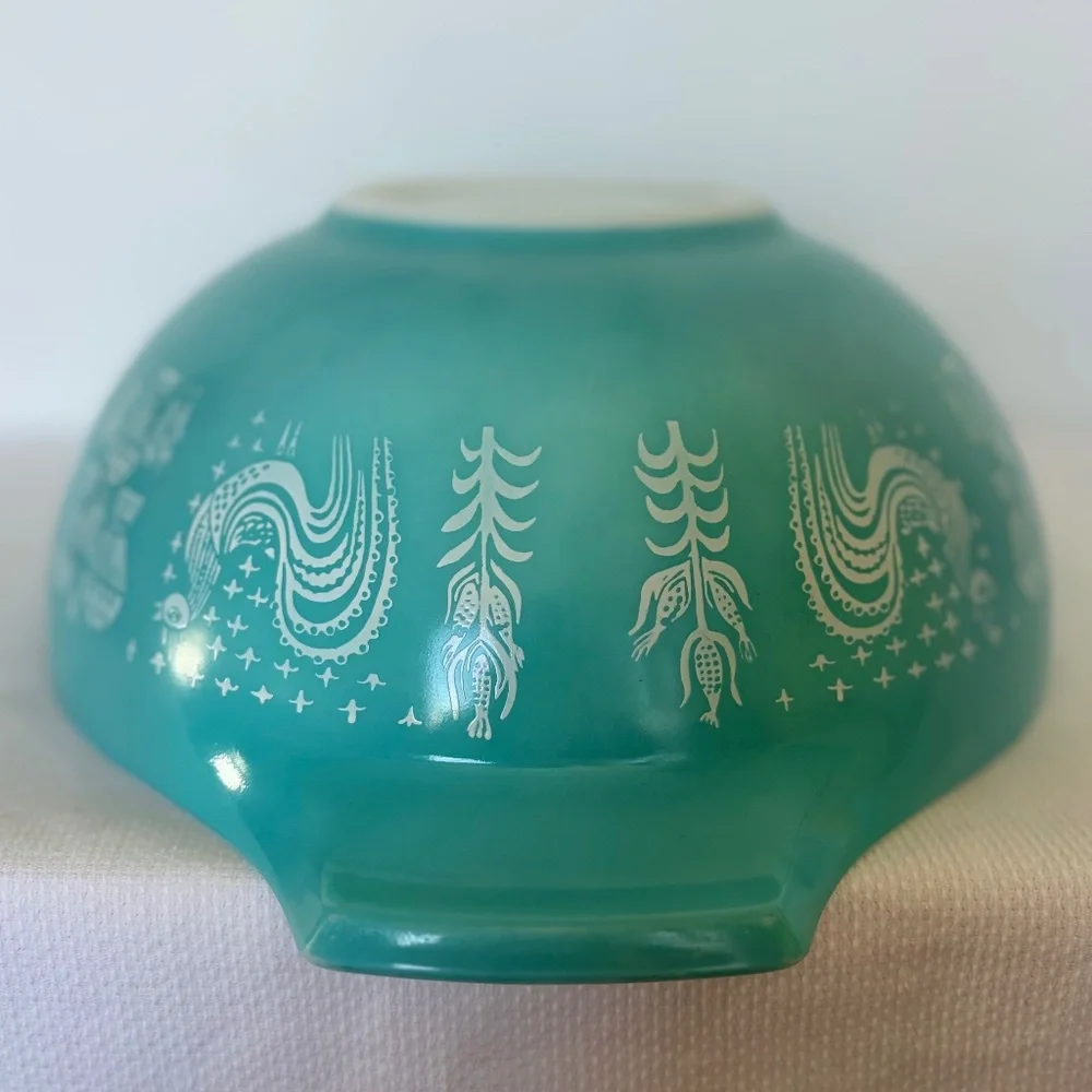 Vintage PYREX 444 Large 4 QT Amish Butterprint Cinderella Mixing Bowl - Picture 10 of 12